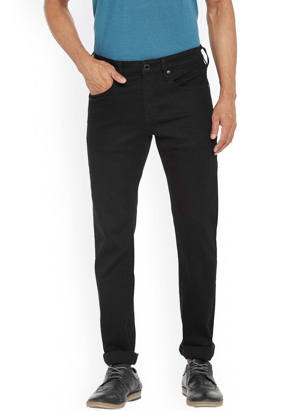 EVERBLUE Men Solid Comfort Slim Stretchable Jeans
