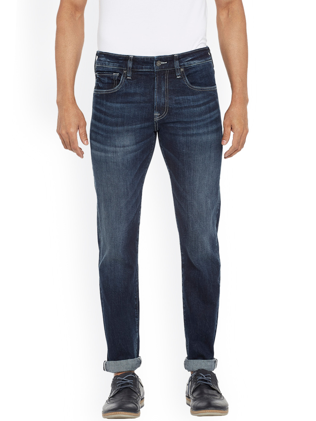 EVERBLUE Men Stretchable Tapered slim Fit Midrise Jeans
