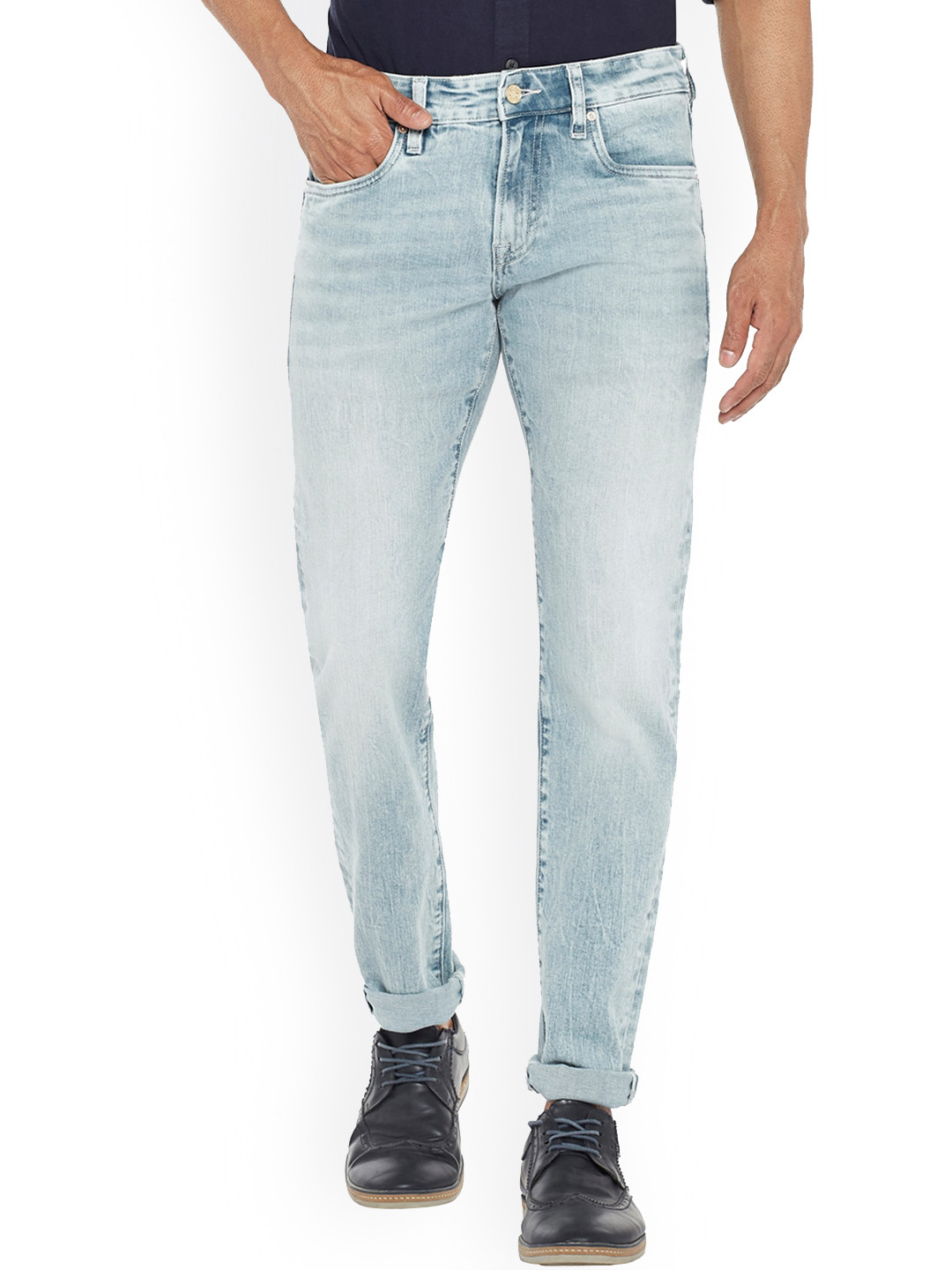 EVERBLUE Men Stretchable Tapered slim Fit Midrise Jeans