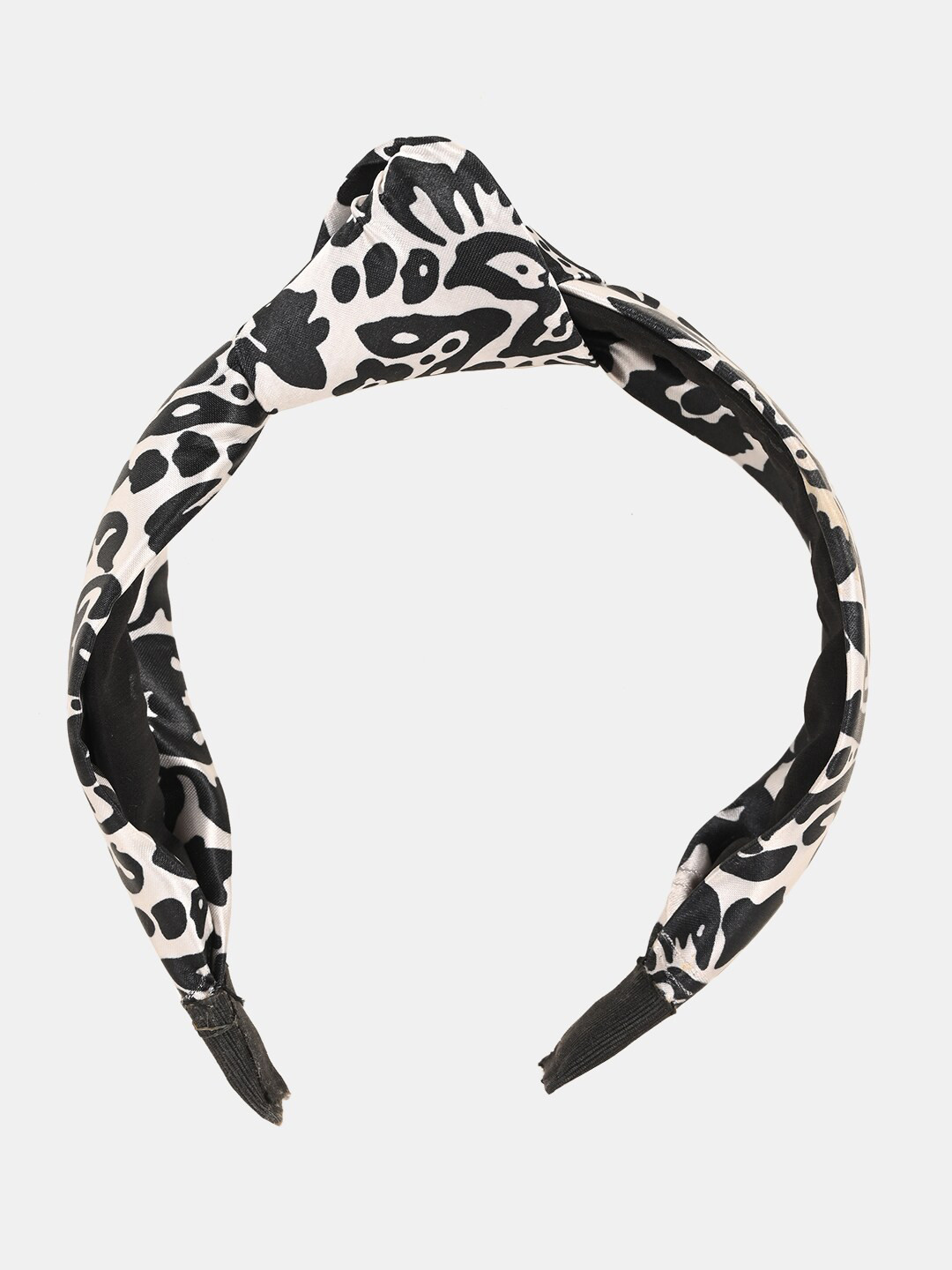 BuckleUp Women Black & Off White Printed Hairband