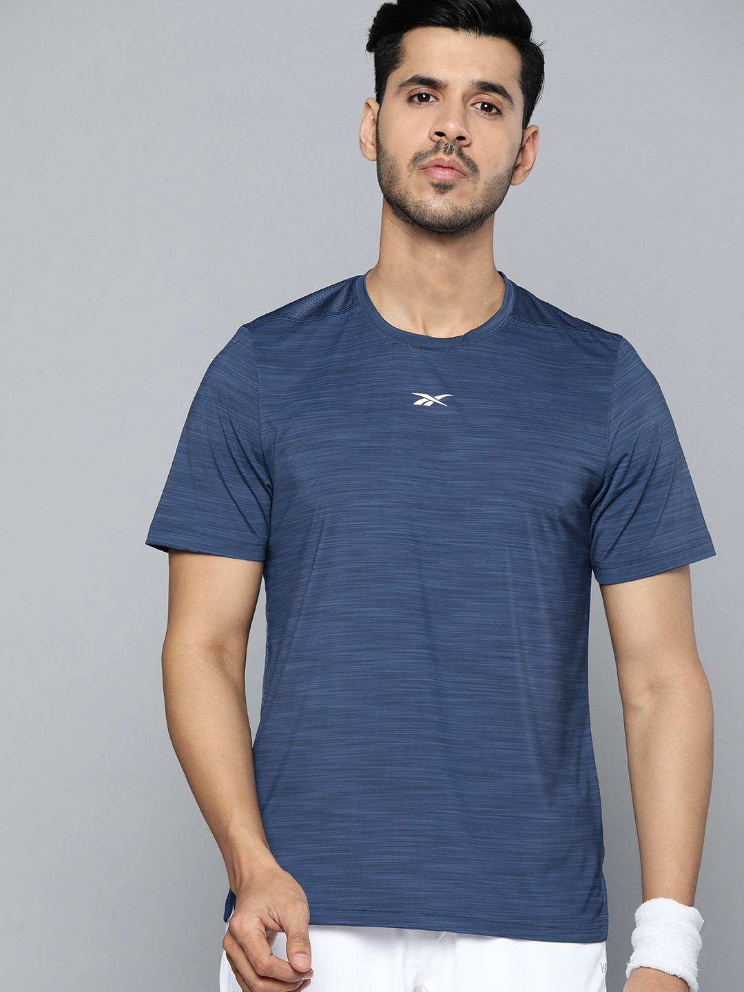 Reebok Men Blue TS Activchill Graphic T-shirt