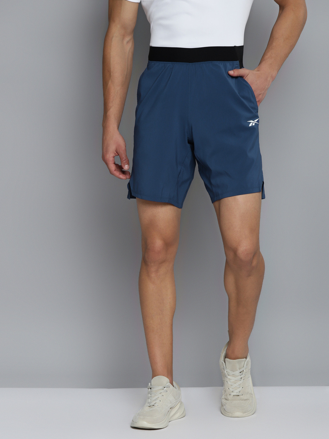 Reebok Men Blue Solid WOR EPIC Sports Shorts
