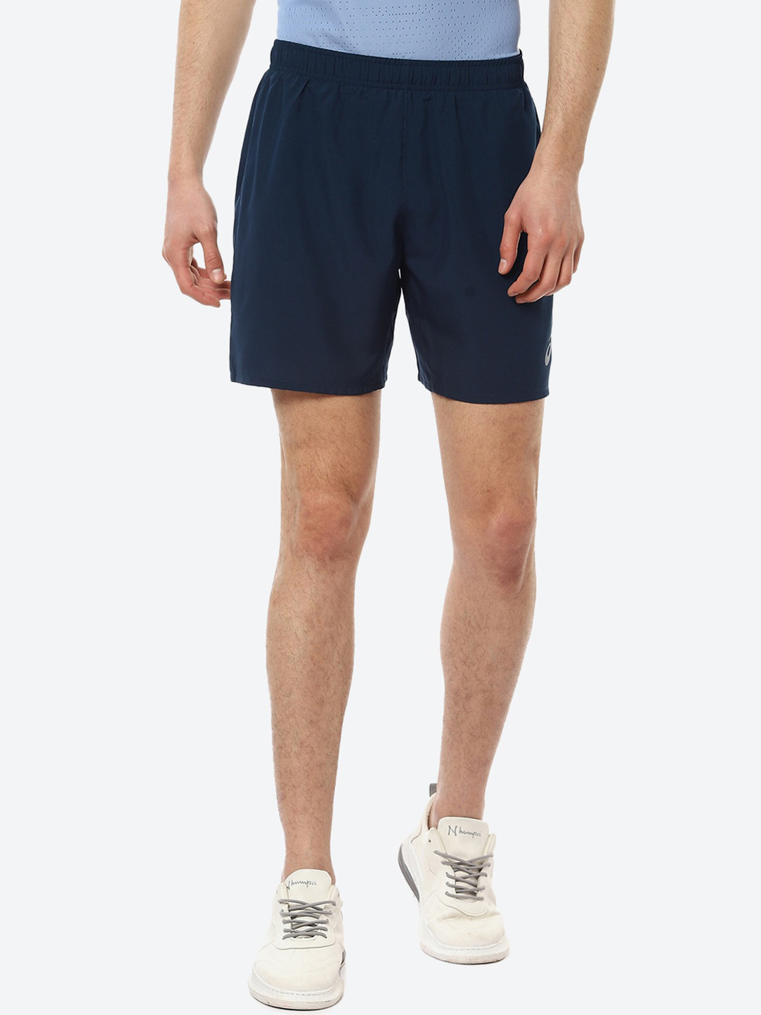 ASICS Men Silver 7 In Running Sports Shorts