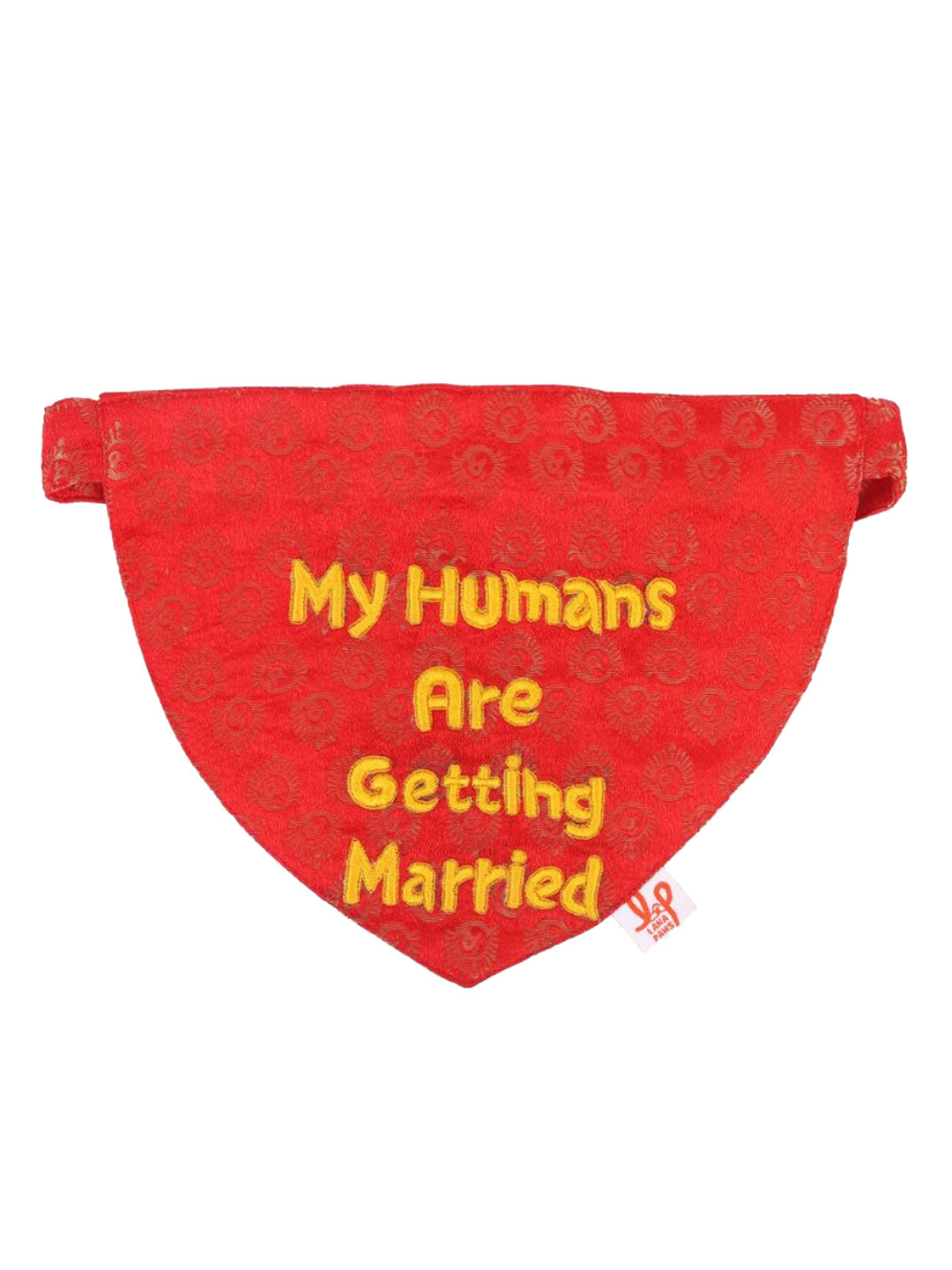 LANA PAWS Red Embroidered Pet Bandanas