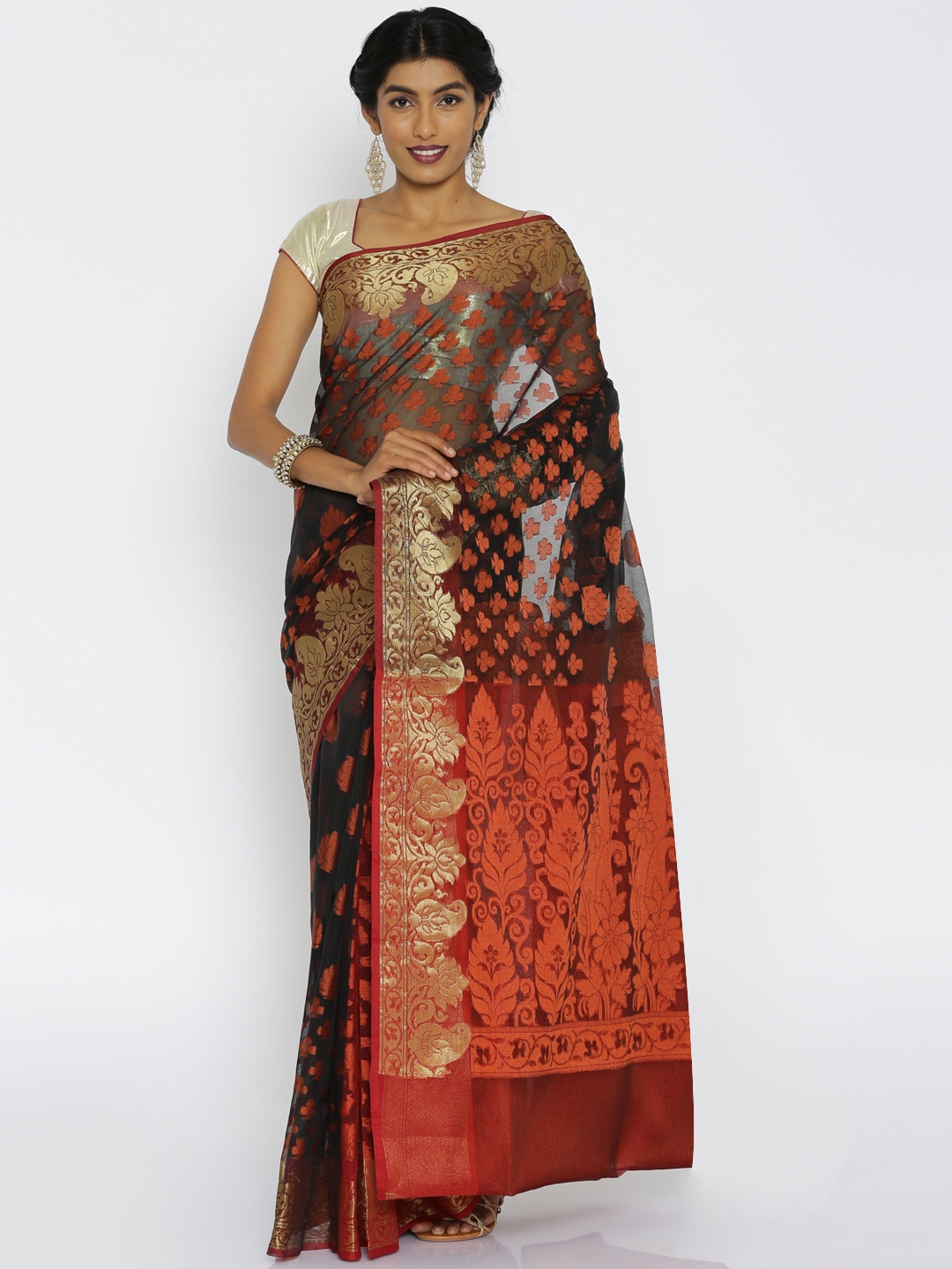 Myntra banarasi clearance saree