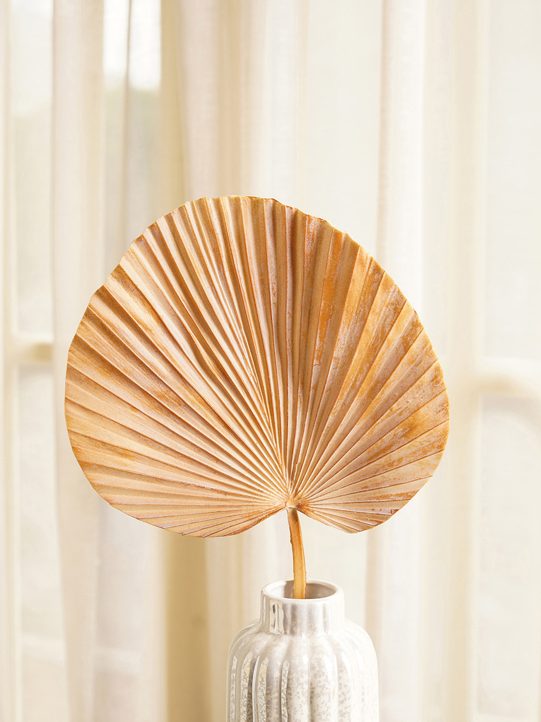 Pure Home and Living  Brown Solid Palm Leaf Artificial Flowers and Plants