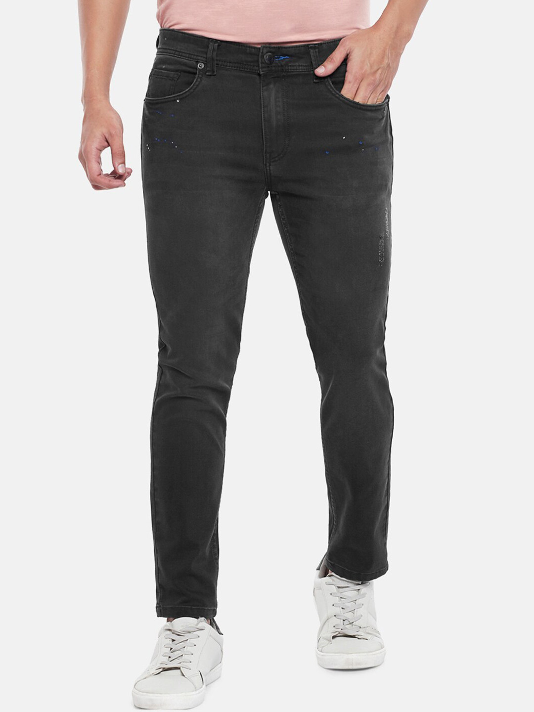 People Men Black Skinny Fit Jeans