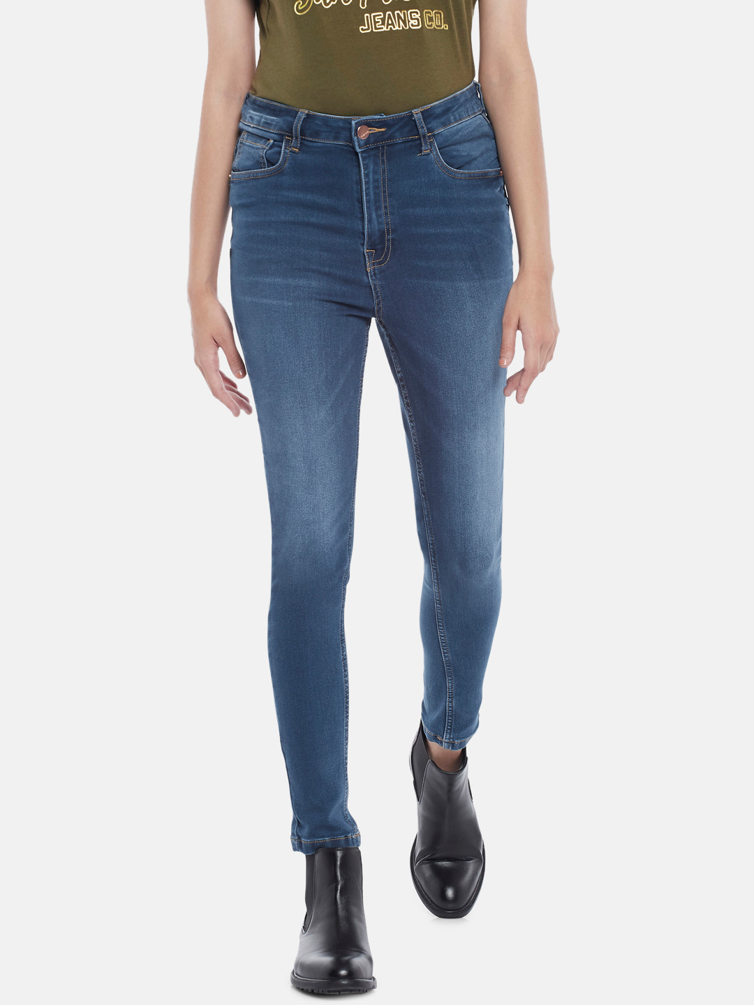 SF JEANS by Pantaloons Women Blue Skinny Fit High-Rise Jeans