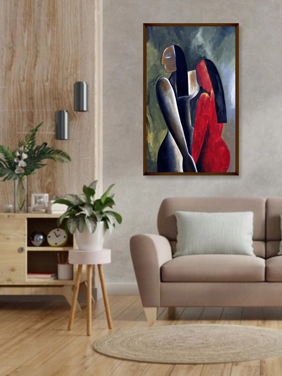 The Art House Abstract Printed Portrait Rectangle Paintings Wall Art-18 x 16In