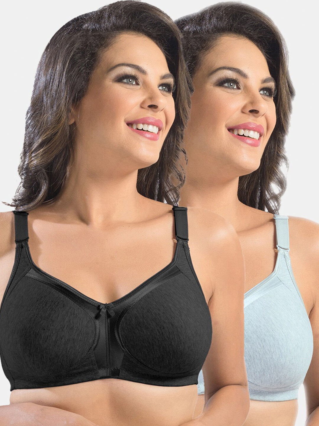 Sonari Assorted Non Padded Seamless Everyday Bra Set Of 2