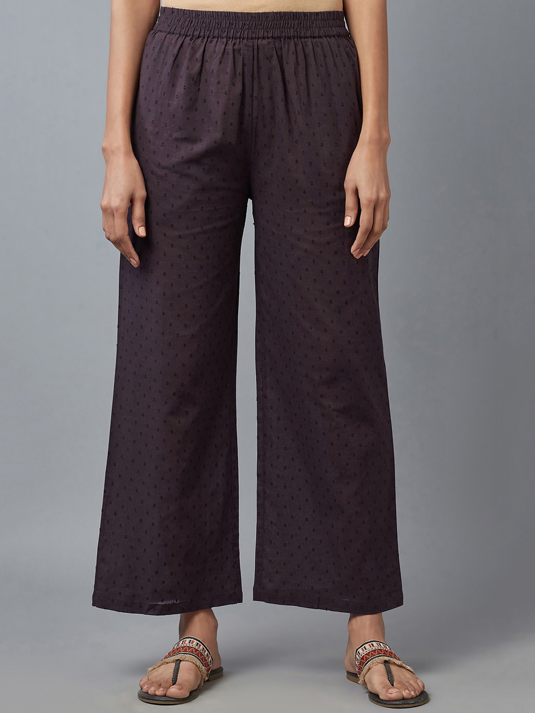 W Brown Wide Leg Palazzos