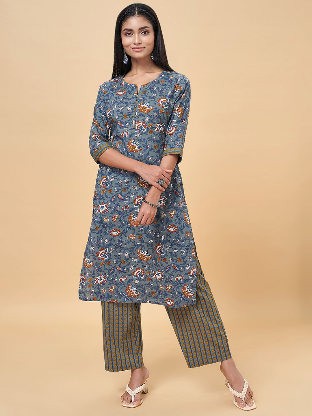 Buy Turquoise Blue Kurtas for Women by Rangmanch by Pantaloons Online