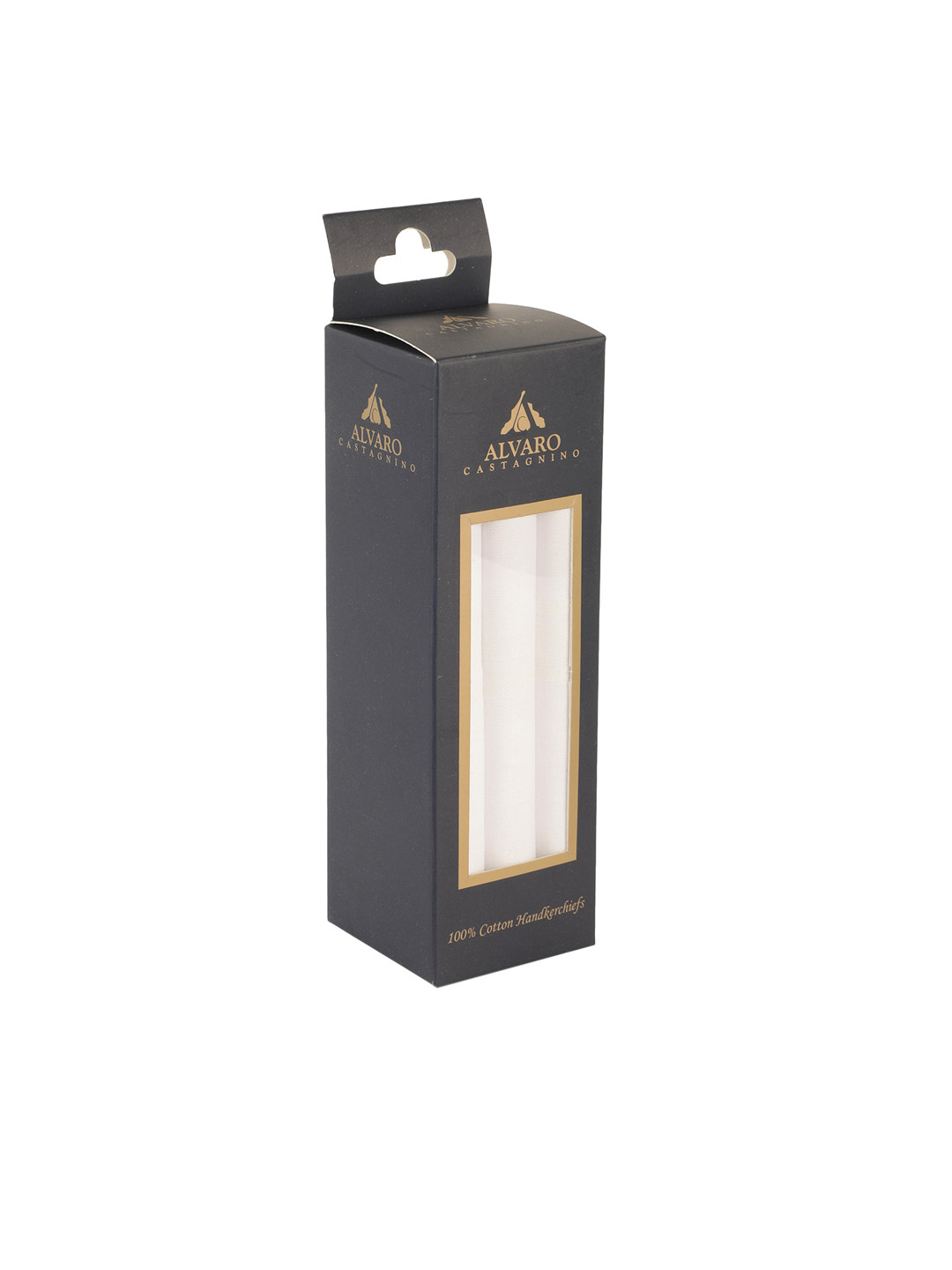 Alvaro Castagnino Men Pack Of 3 White Handkerchiefs Gift Set