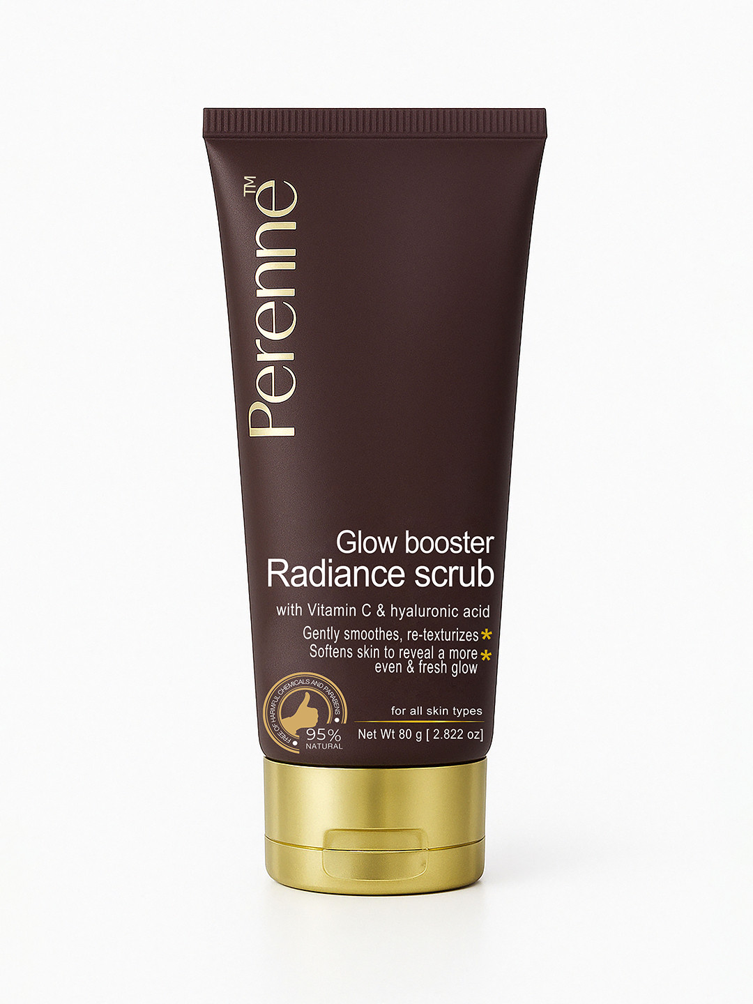 Perenne Glow Booster Radiance Scrub with Vitamin C & Hyaluronic Acid - 80 g