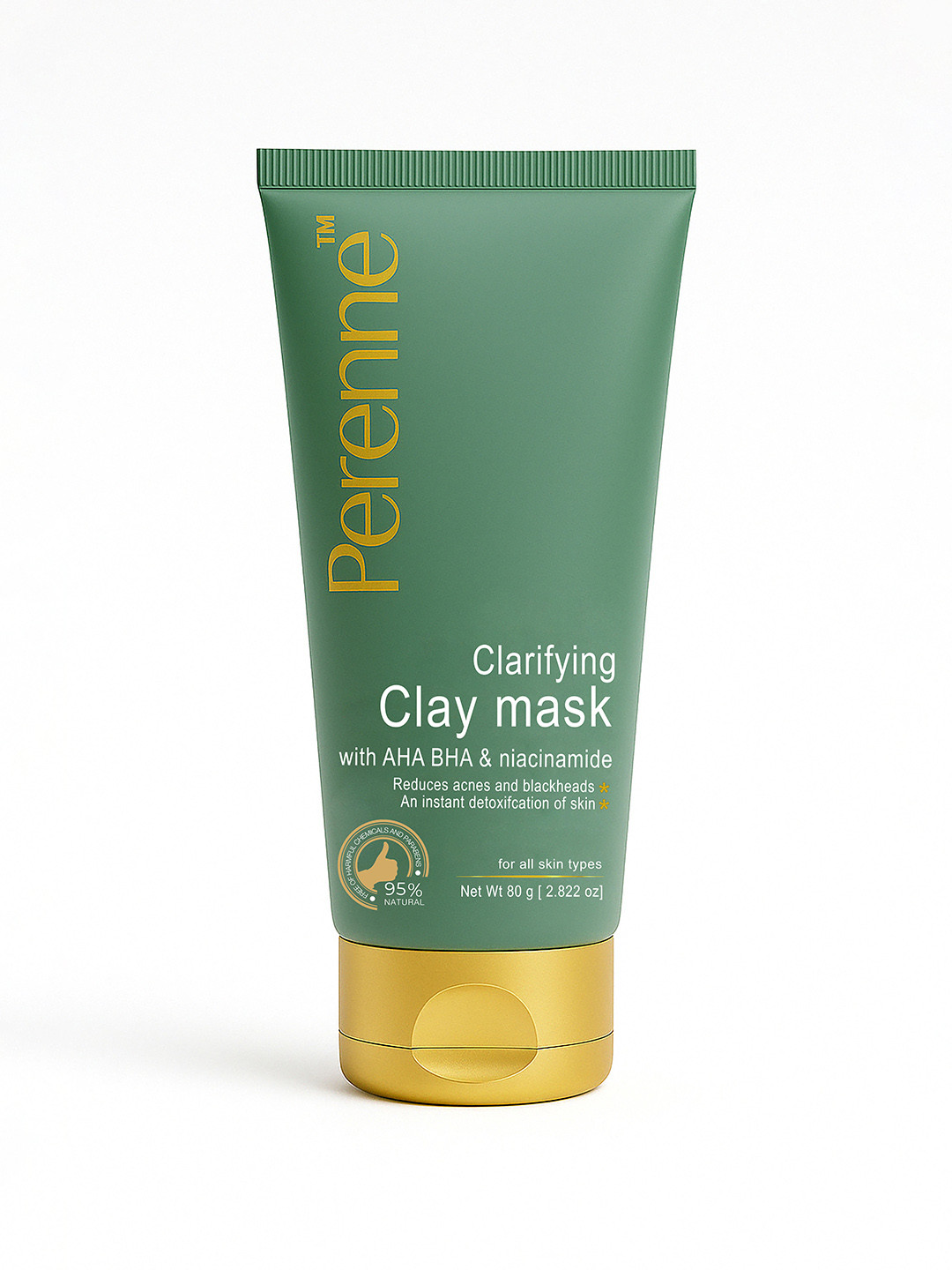 Perenne Clarifying Clay Mask with AHA & Niacinamide - 80 g