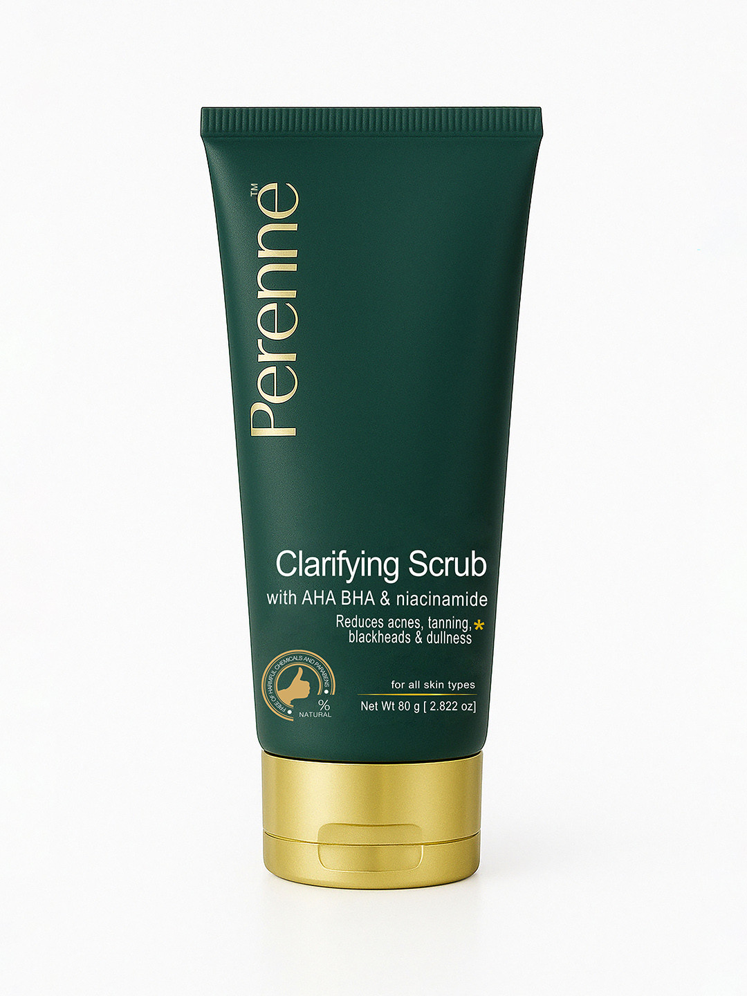 Perenne Green Clarifying Clay Scrub (with AHA, BHA, Niacinamide)