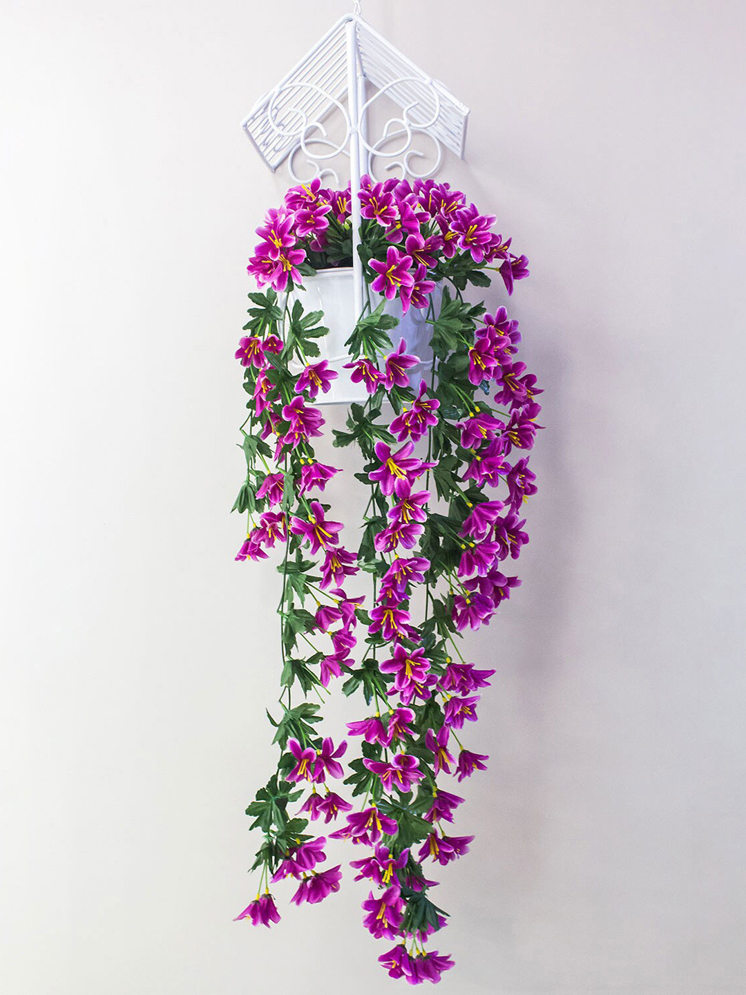 AMFLIX Pink Hanging Artificial Flowers & Plant