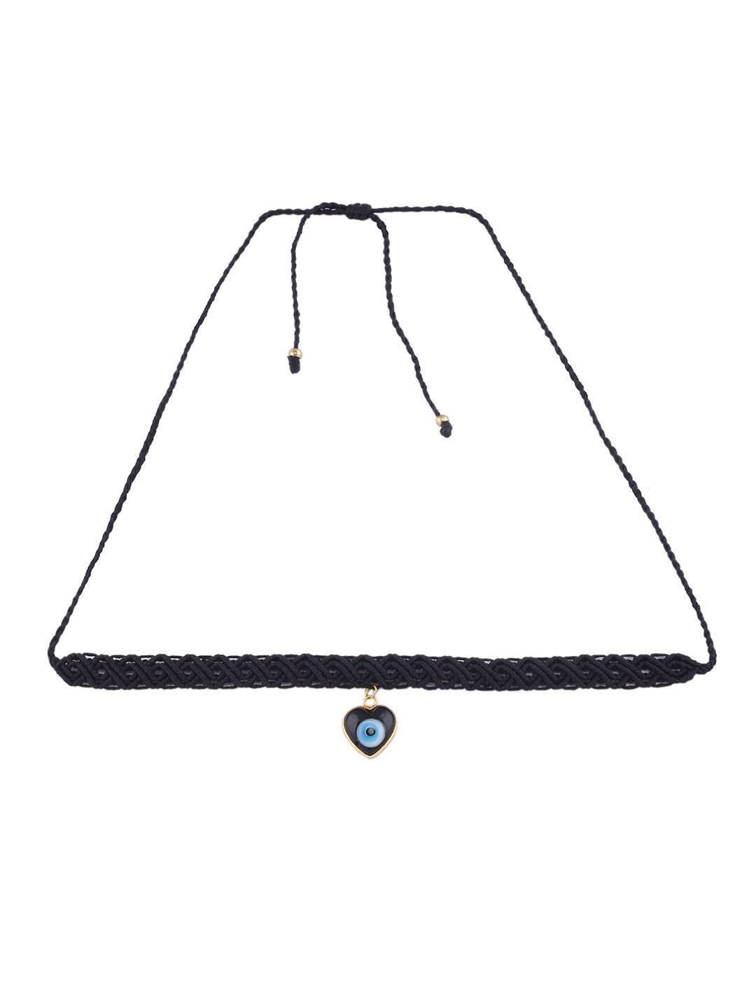 EL REGALO Women Purple & Blue Heart Evil Eye Pendent Necklace