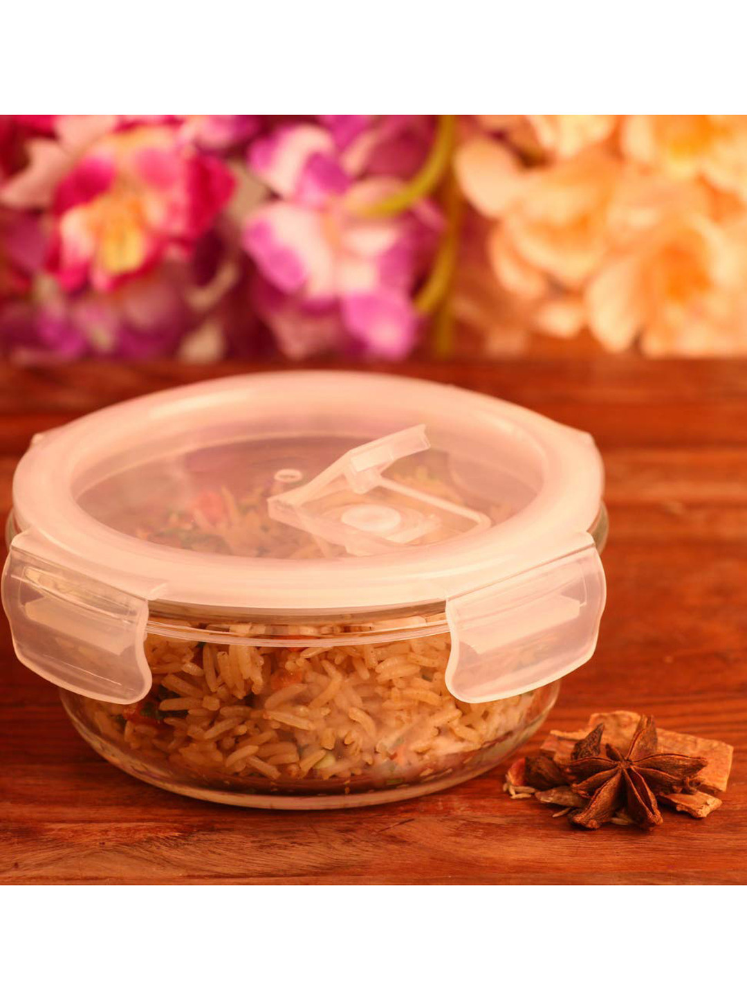 Femora Transparent Borosilicate Glass Dishwasher Safe Clip-On Graduated Container-940ml