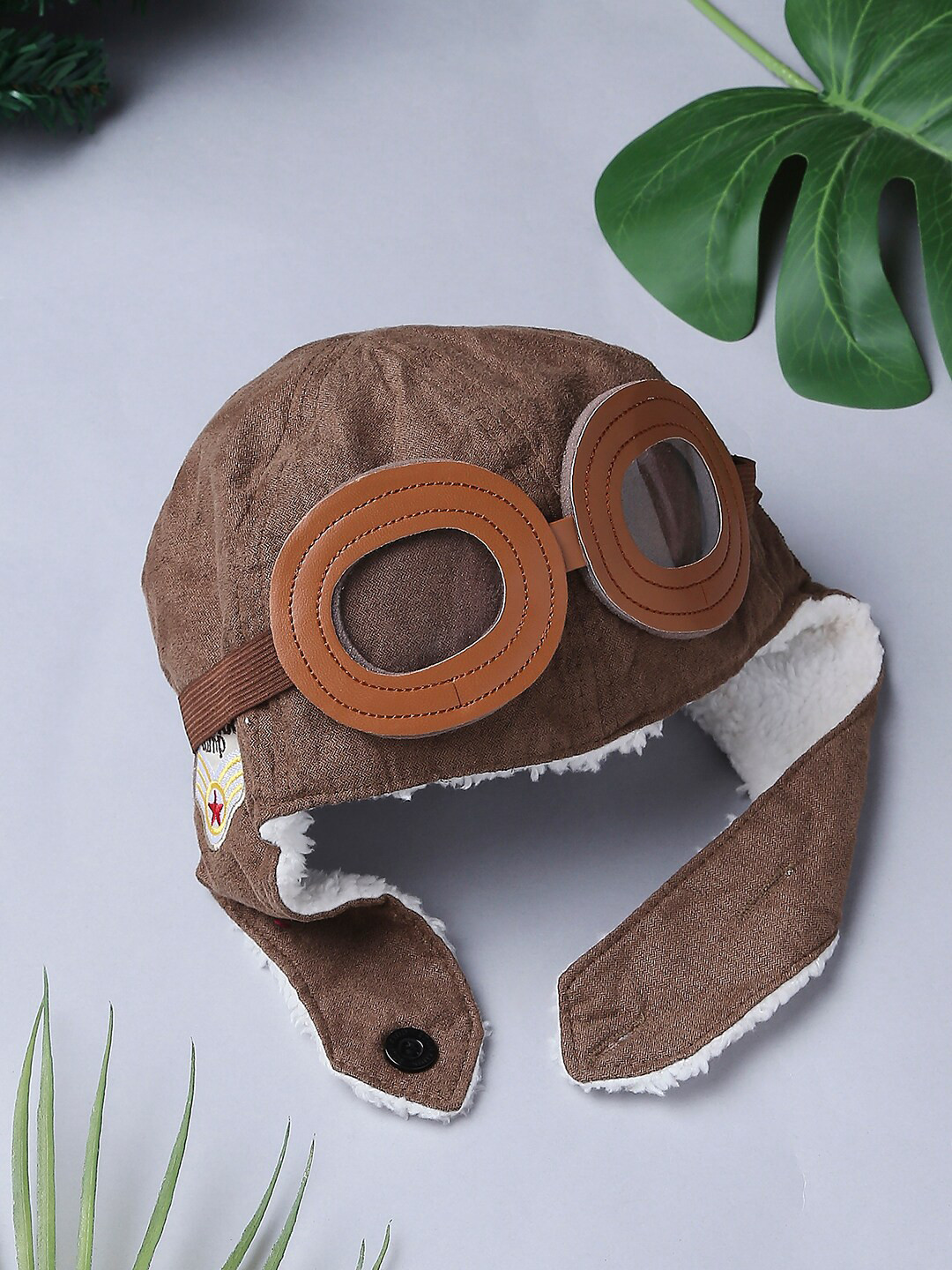 Babymoon Brown Pilot Avaitor Cap Photography Shoot Props