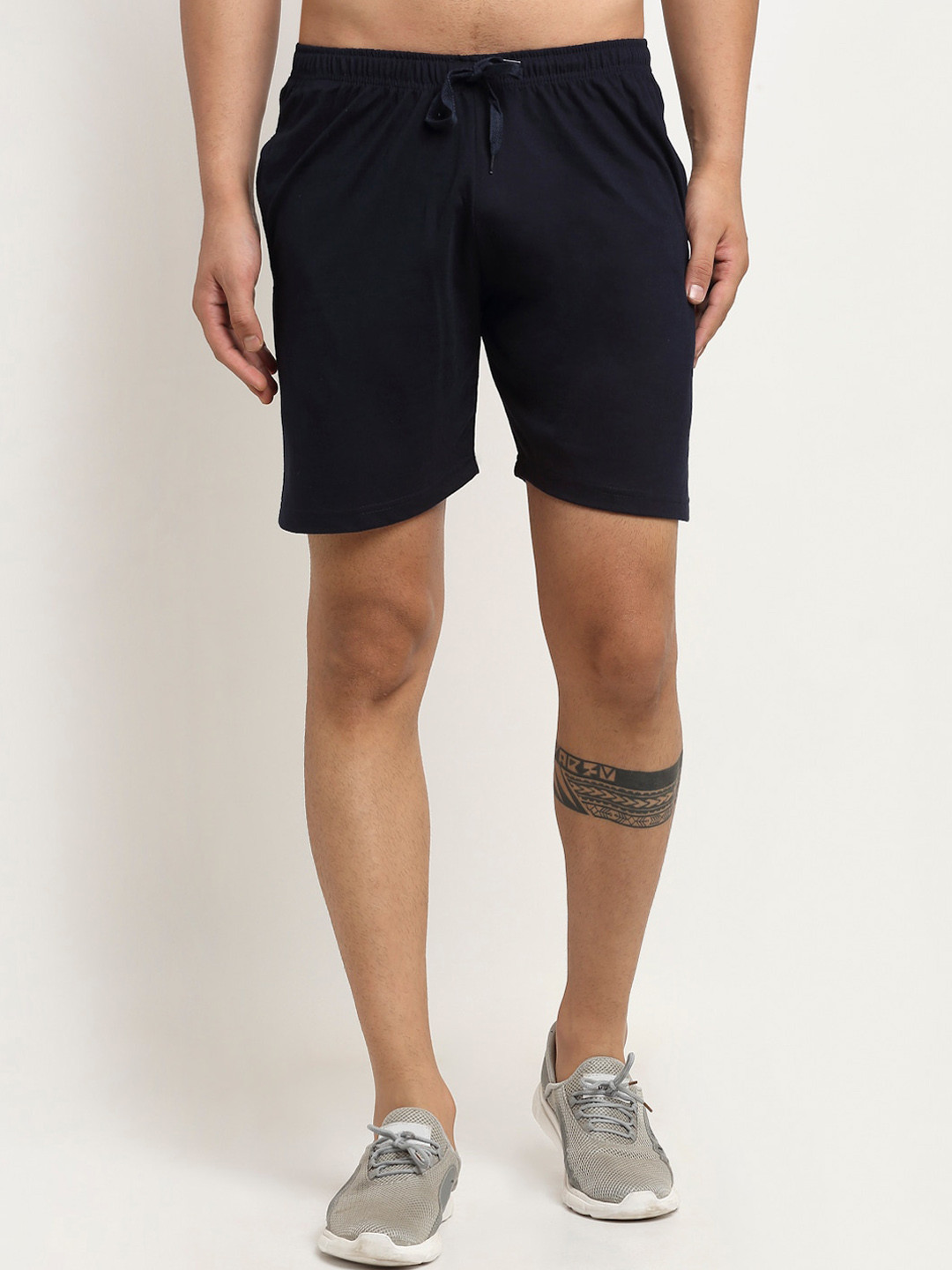 MACK JONNEY Men Navy Blue Sports Shorts