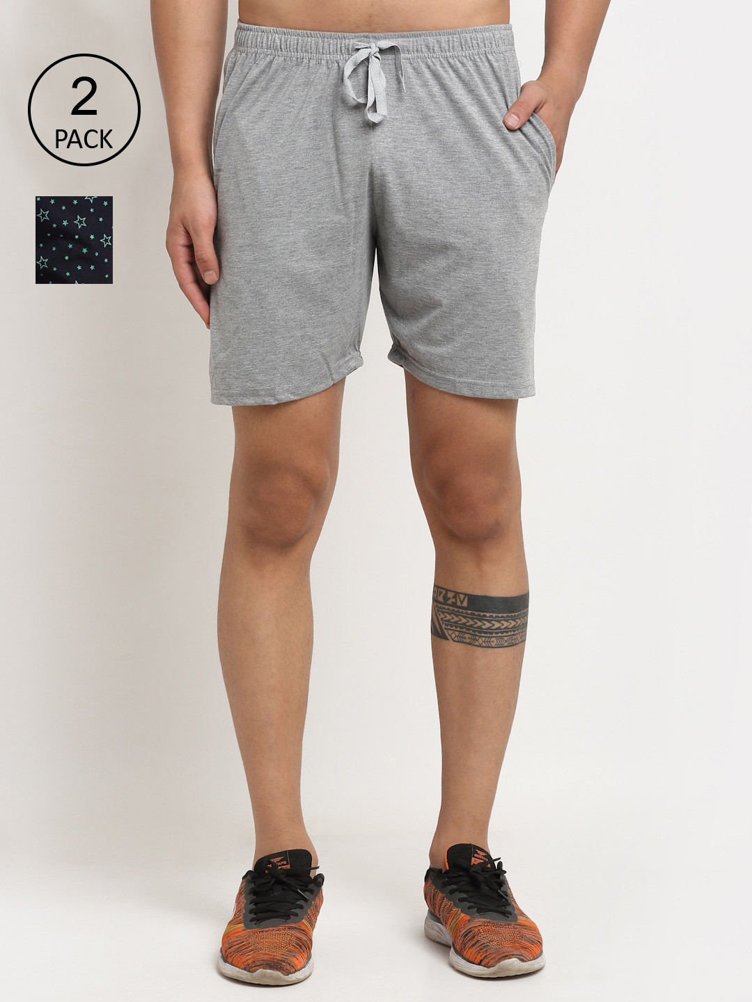 MACK JONNEY Men Grey Shorts