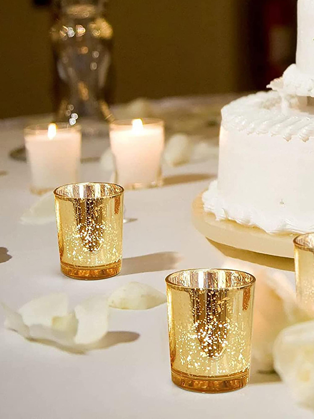 Homesake Set of 6 Gold-Toned Candle Holder