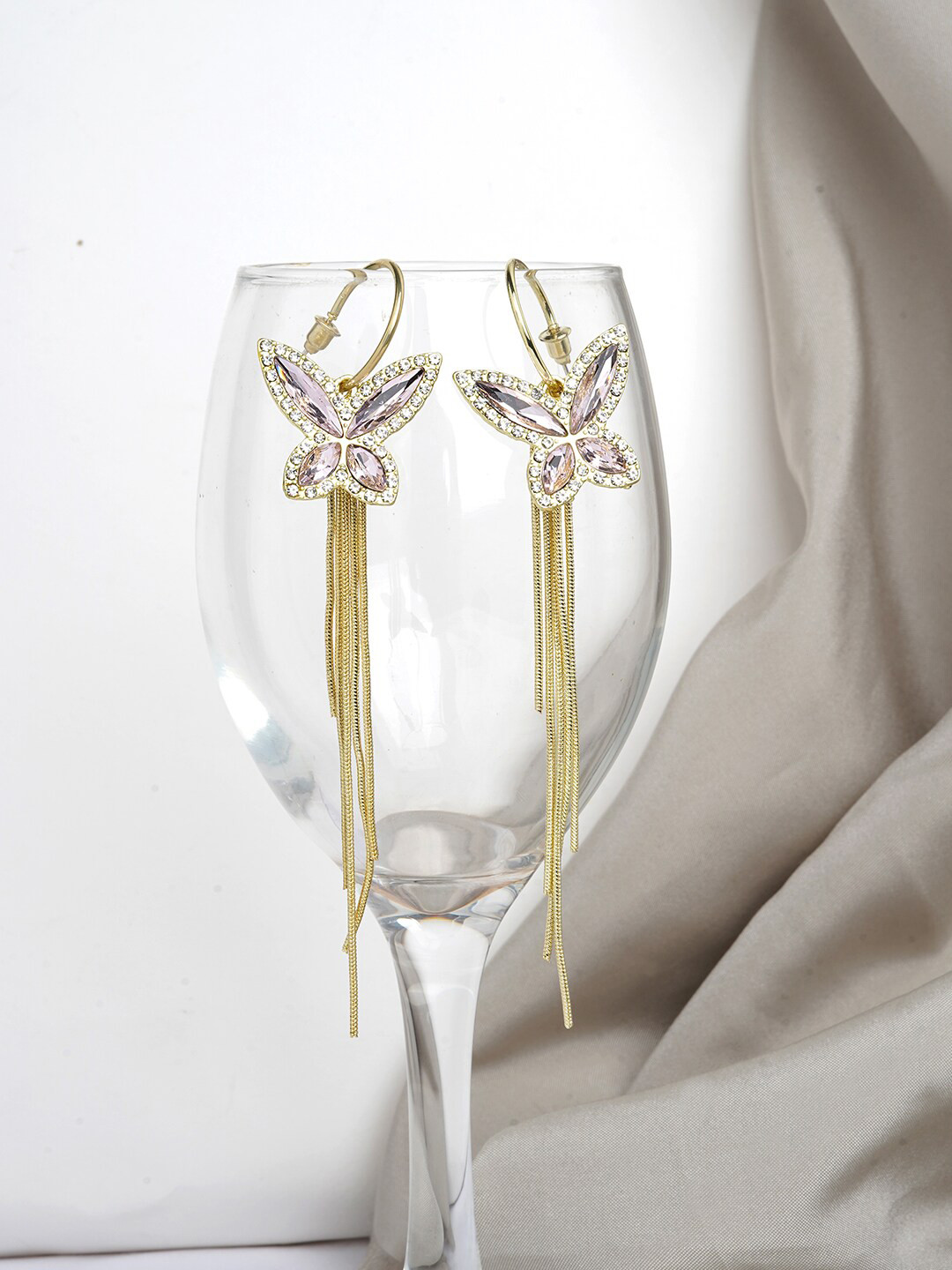 JOKER & WITCH Gold-Toned Contemporary Ear Cuff Earrings