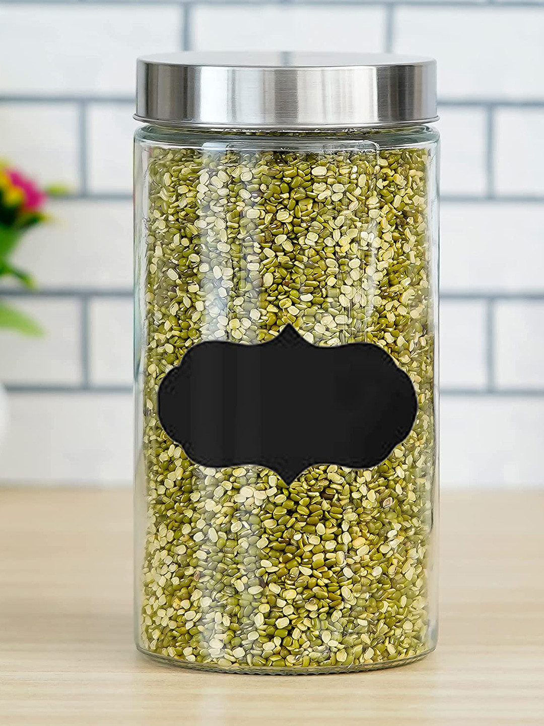 Femora Transparent Glass Dishwasher Safe 2 Piece Clip-On Jar-1.6L