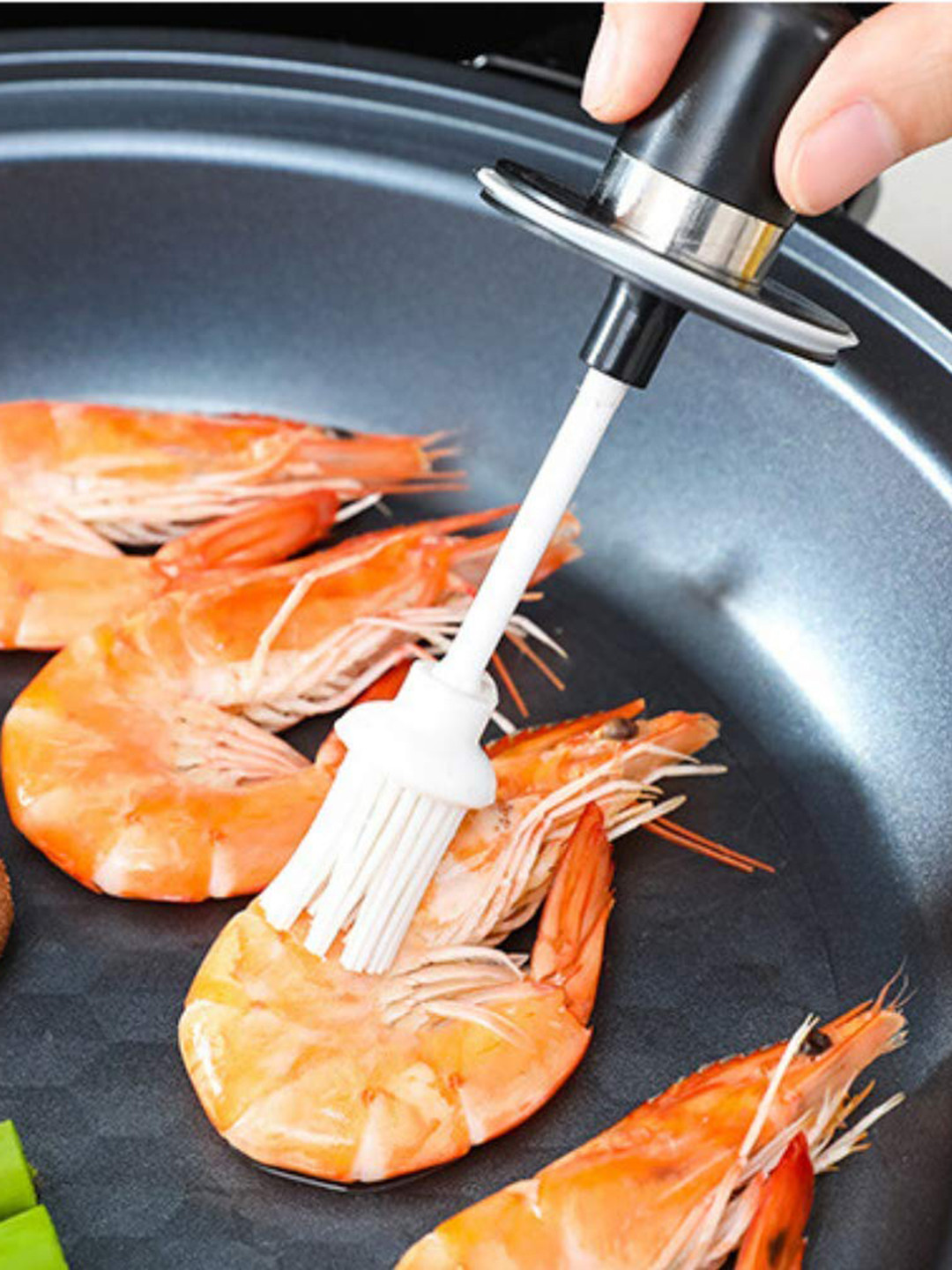 Femora Transparent & Black Glass Brush Jar