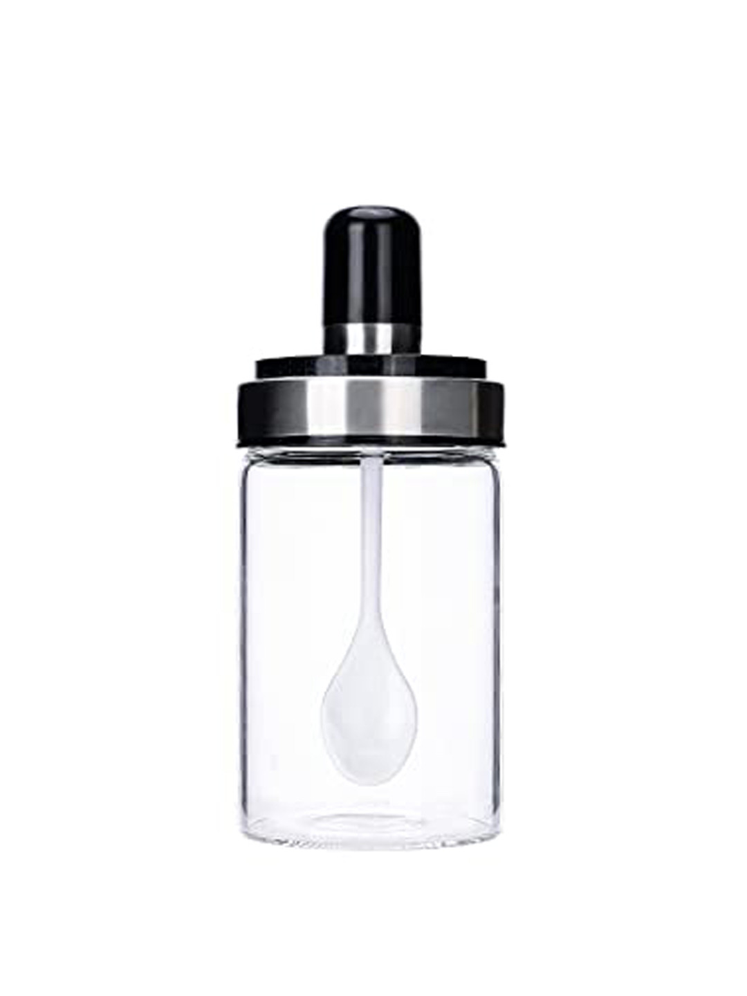 Femora Set Of 4 Transparent & Black Glass Pickle Jar