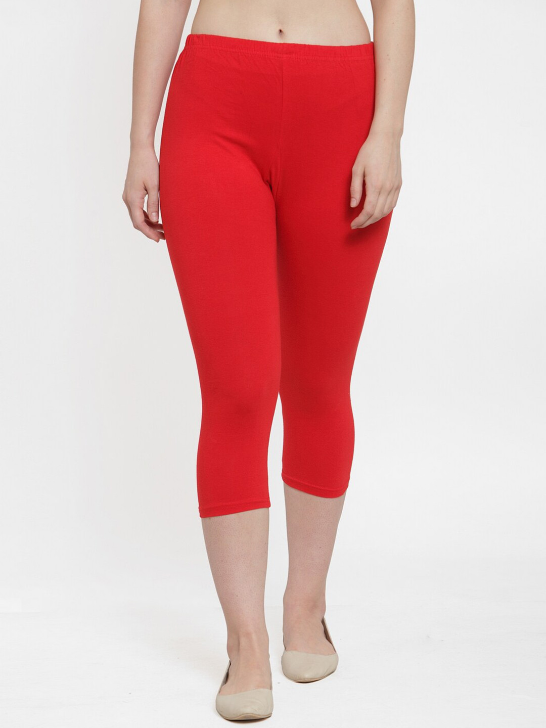 GRACIT Women Red Skinny Fit Capris
