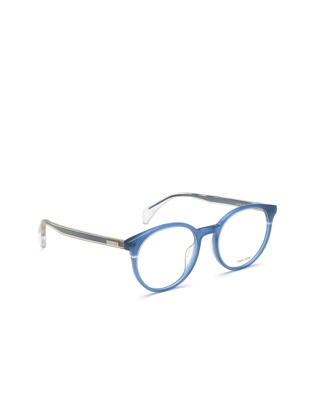 Police Women Blue & White Full Rim Round Frames