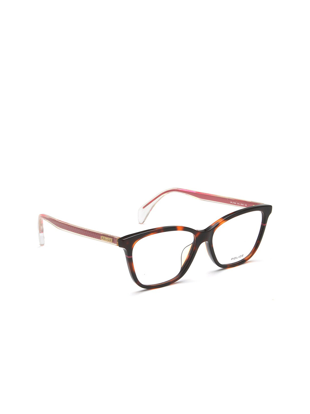 Police Women Brown Tortoise Shell Full Rim Cateye Frames