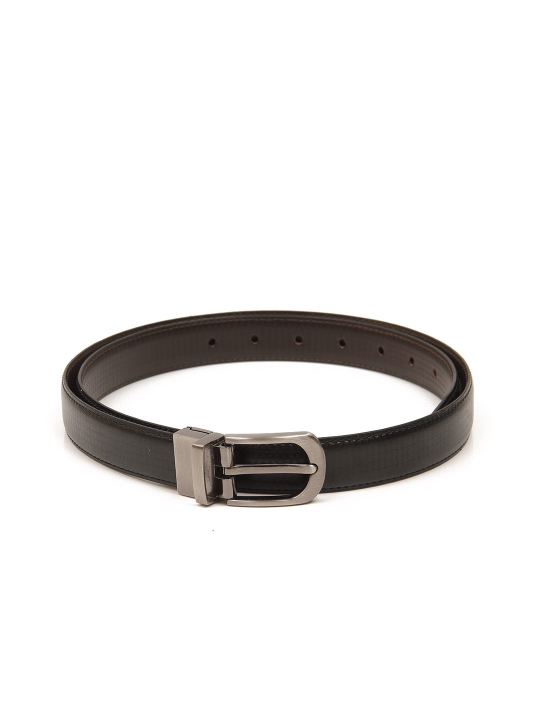 Calvadoss Girls Black Textured PU Reversible Formal Belt