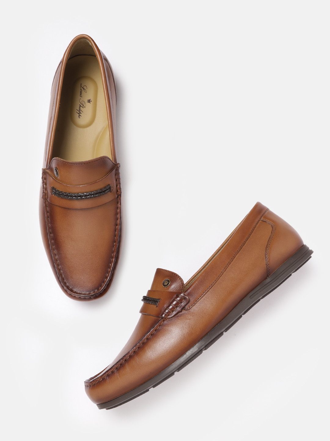Louis Philippe Men Leather Loafers