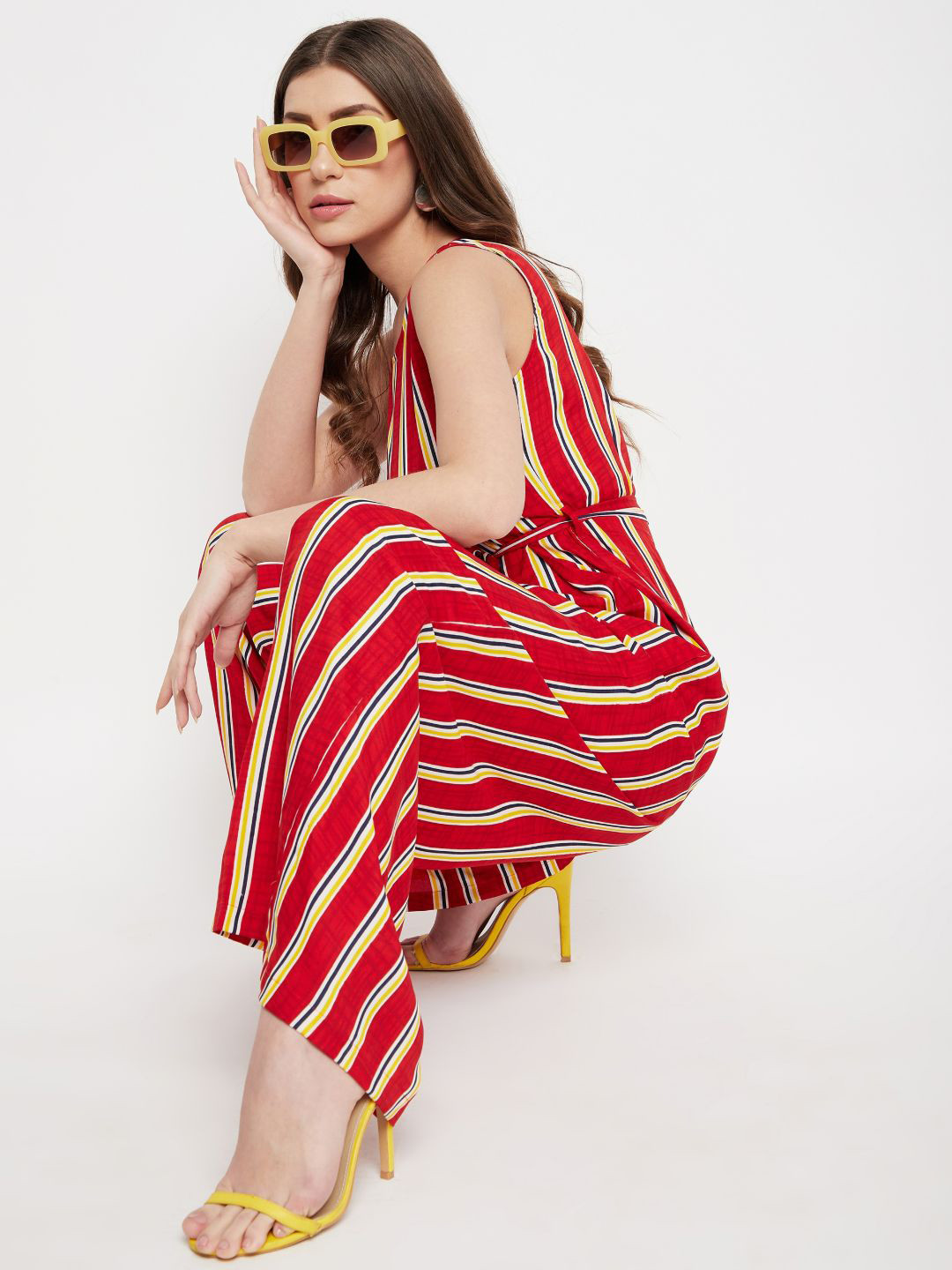 Uptownie Lite Women Striped Sleeveless Jumpsuit