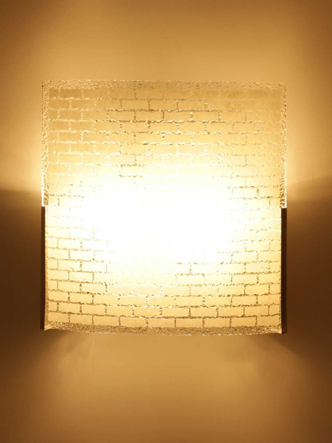 Devansh  Off White Steel & Glass Wall Mounted Light