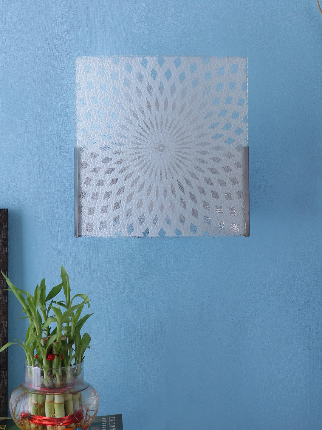 Devansh Off White Steel & Glass Wall Mounted Light