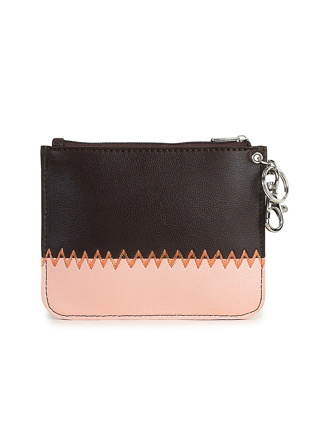 Spice Art Women Brown & Pink Colourblocked Coin Purse