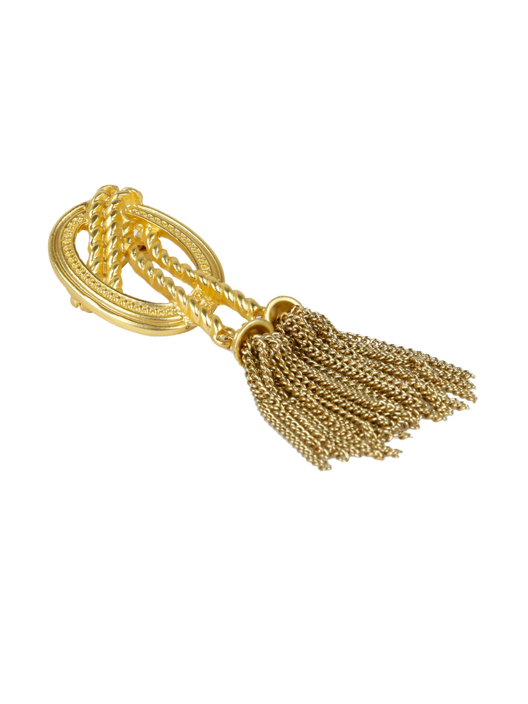 Alvaro Castagnino Men Gold-Toned Embellished Brooch Pin