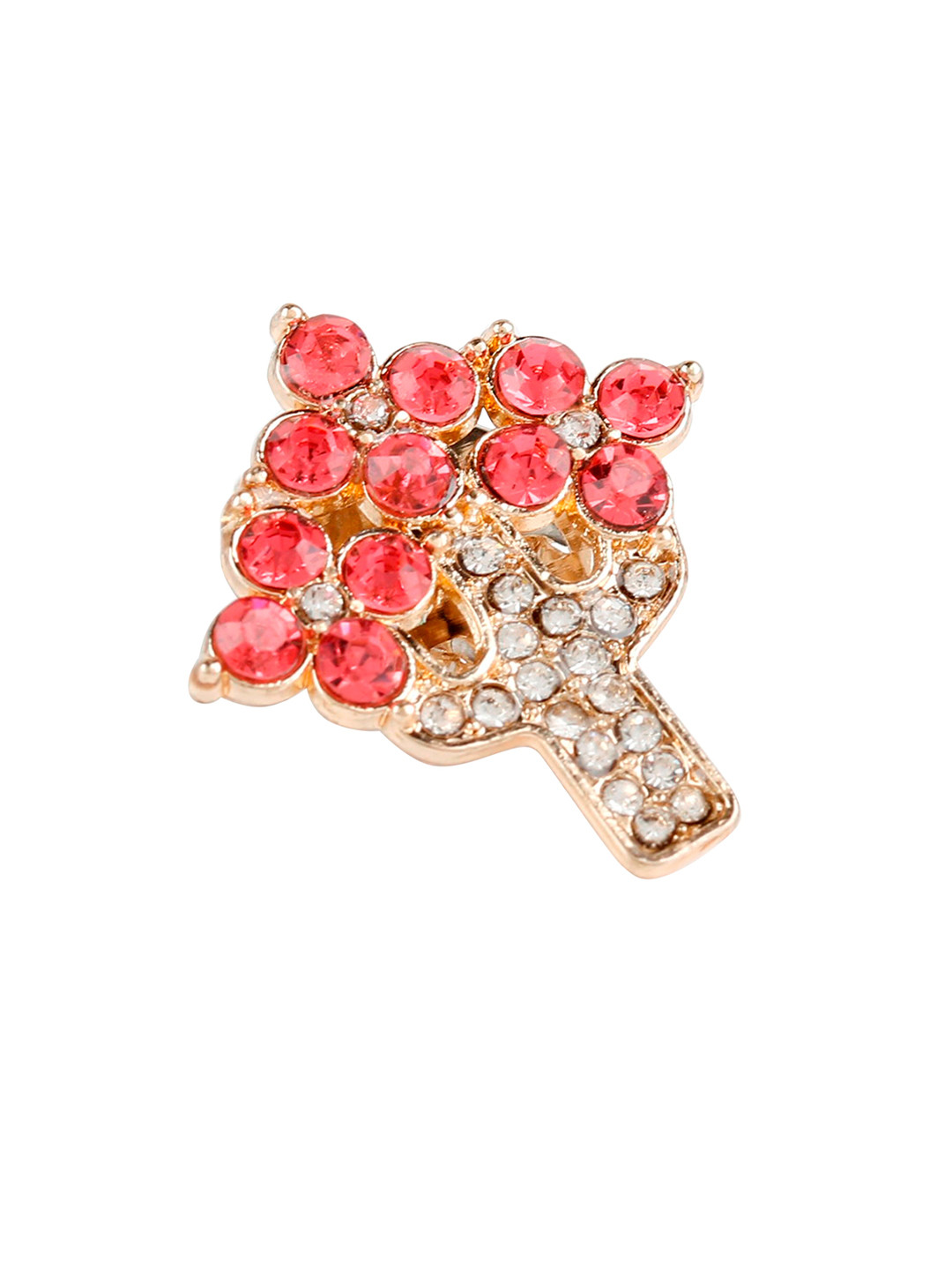 Alvaro Castagnino Men Pink  & Gold-Toned  Embellished Brooch Pin
