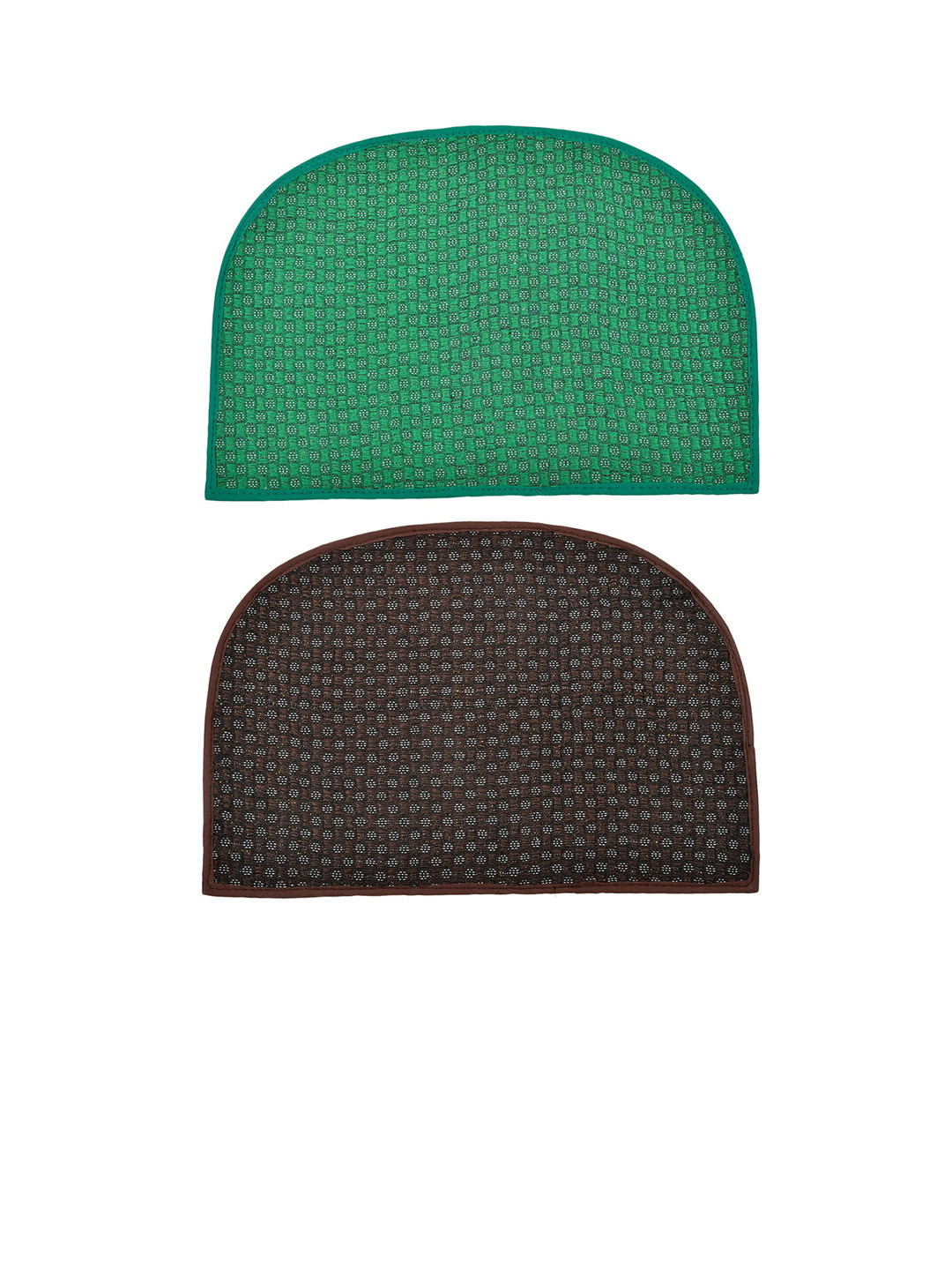 Kuber Industries Pack Of 2 D Shape Anti-Slip Durable Rubber Door Mat