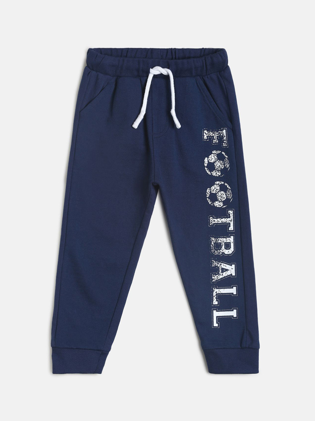 MINI KLUB Boys Navy Blue Printed Regular Joggers