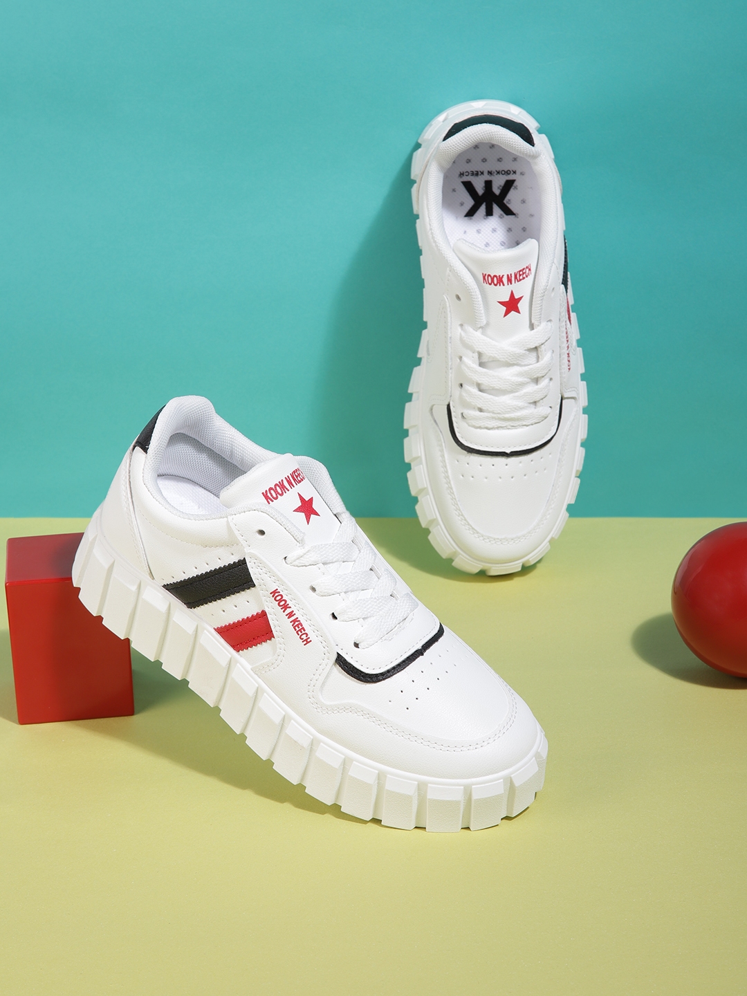Kook n keech white sneaker sales shoes