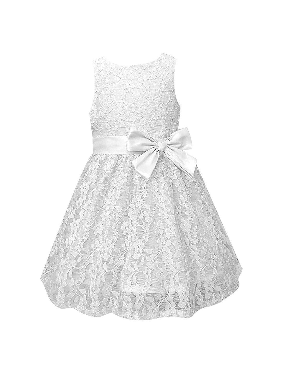 A T U N White Lace Dress
