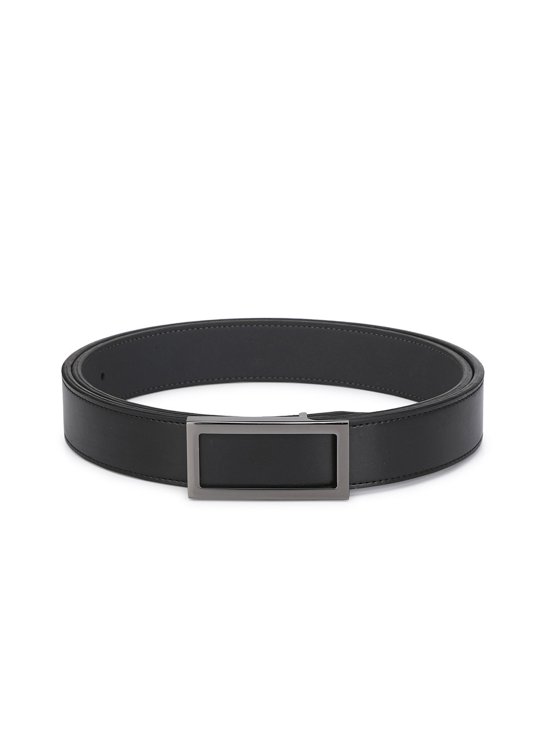 Calvadoss Girls Black Solid LEATHER FINISH PU Belt