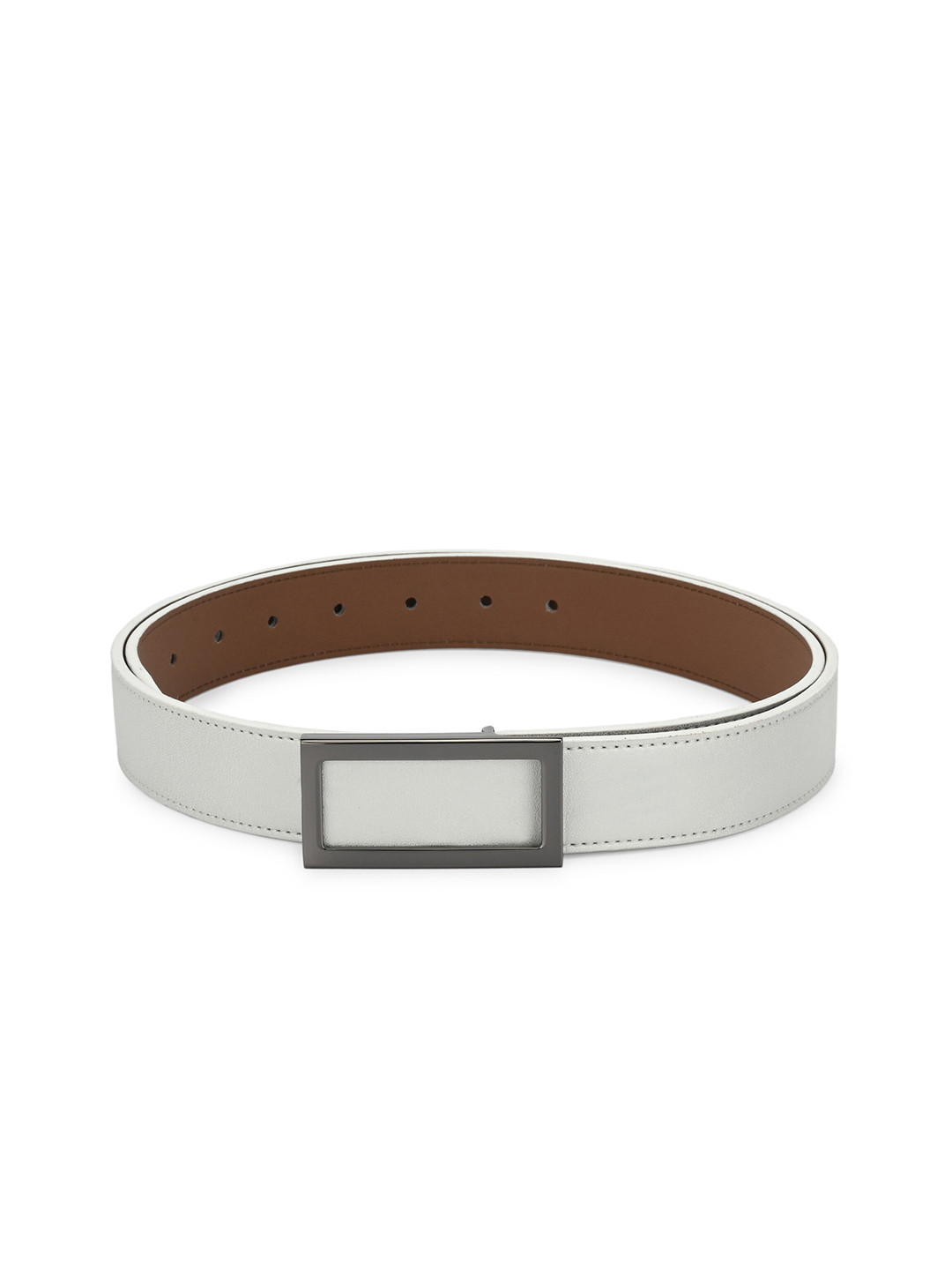 Calvadoss Girls Silver-Toned PU Belt