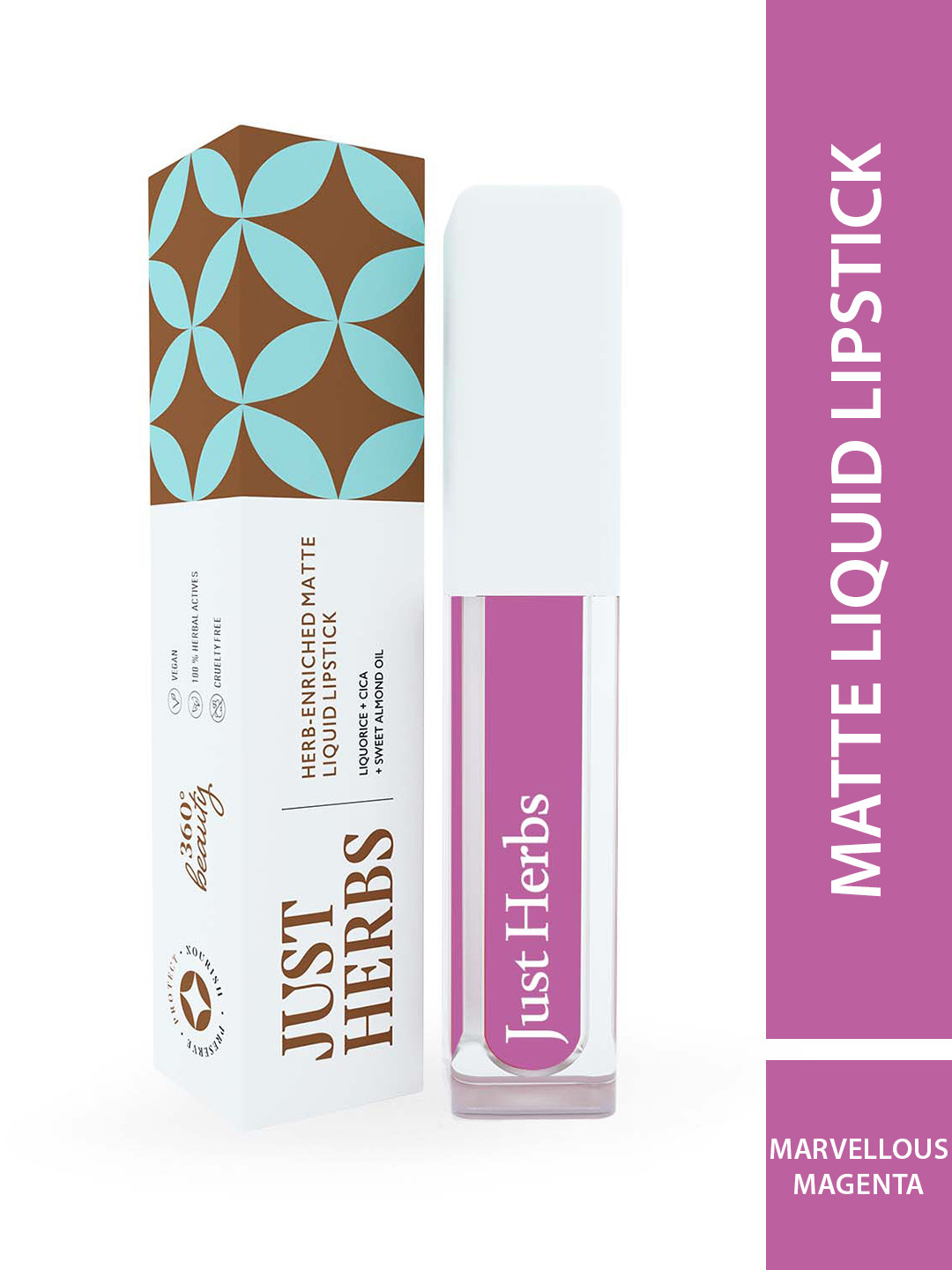 Just Herbs Herb-Enriched Matte Liquid Lipstick 2 ml - Marvellous Magenta 16