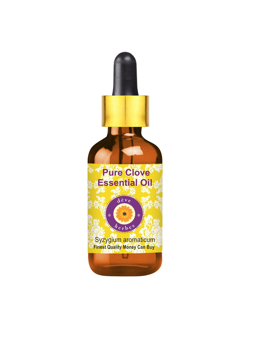 Deve Herbes Pure Clove Steam Distilled Essential Oil with Glass Dropper - 30 ml